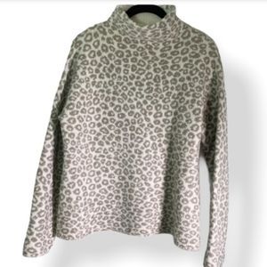 Christian Siriano animal print funnel neck sweater